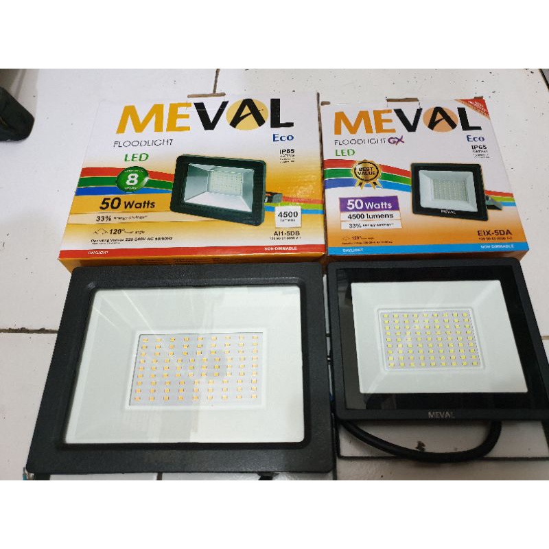 Meval Floodlight Eco 50w. Lampu Led sorot outdoor 50Watt. Flood Light