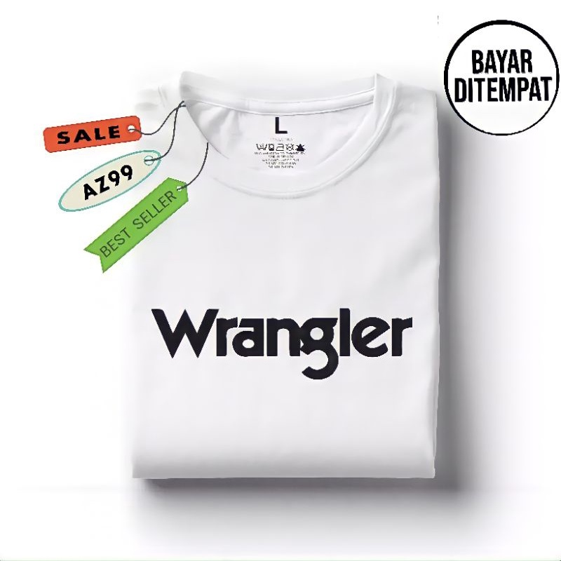 Kaos Pria Wrangler Baju Lengan Pendek Baju Oblong Dewasa Distro Murah Atasan Pria Logo COD