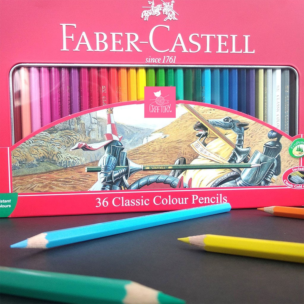 

Faber Castell 36 Classic Colour Pencil Pensil Warna Kemasan Kaleng (Tin Case)