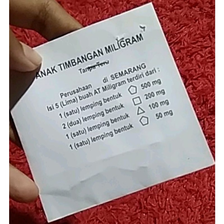 Anak Timbangan Miligram 5 set