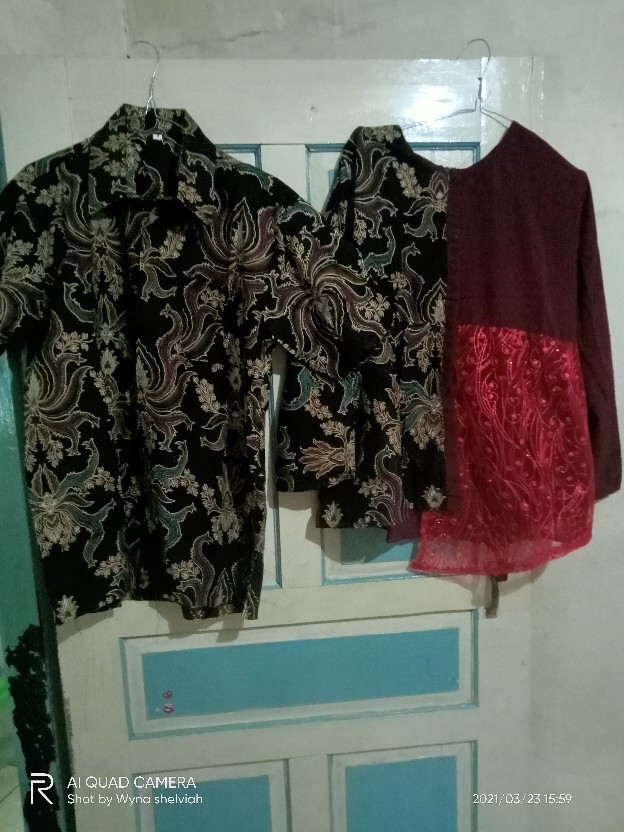 Sarimbit Batik/couple Batik Motif Baru Kombinasi Brokat Terhits Baju Kondangan Terbaru Dan Terlaris