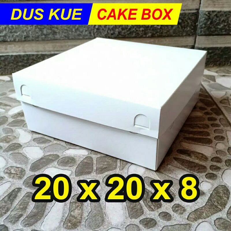

Kotak Nasi 20x20cm / Box Nasi Putih 20x20x8cm / Cake Box / Dus nasi / Box Roti / Dus Kue
