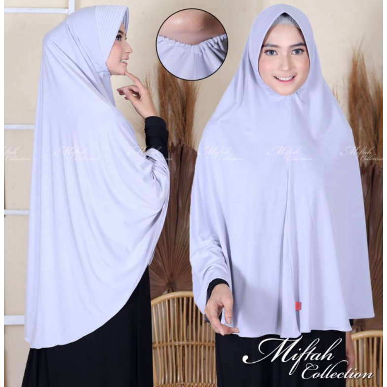Hijab bergo instan Jersey karet dagu pad besar hijab jersey karet dagu by Miftah collection