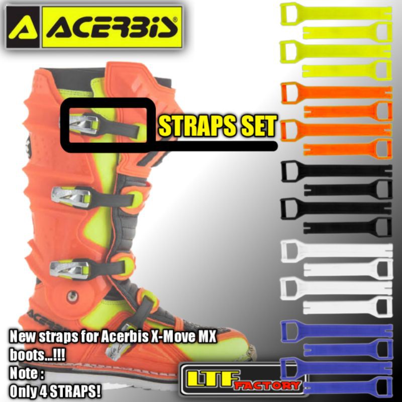 ACERBIS X-MOVE BOOTS BUCKLE STRAP LEVER KIT - TALI CADANGAN SEPATU SET ADVENTURE TRAIL - MOTOCROSS O