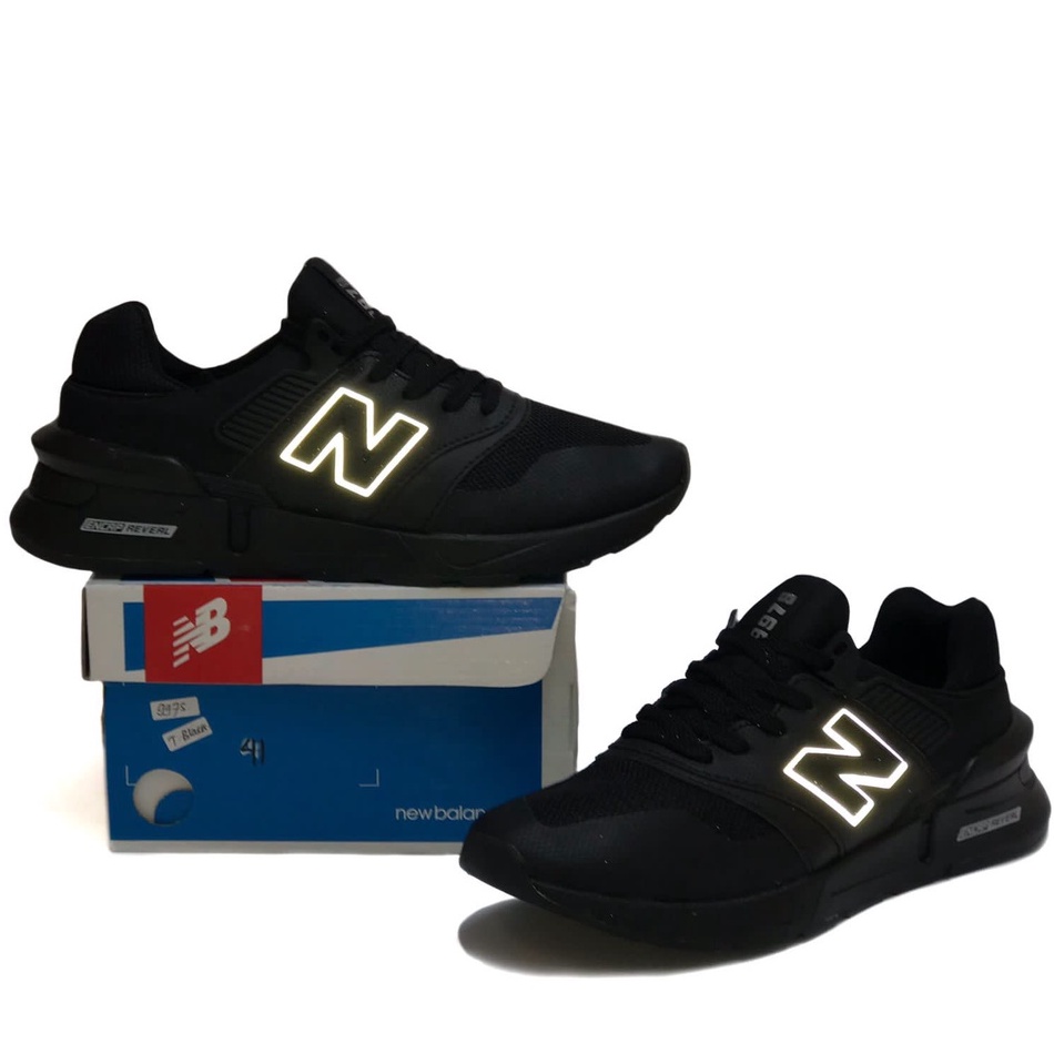 ES TERLAKU (BAYAR DITEMPAT) SEPATU NEW BALANCE 997S ALL BLACK REFLECTIVE PREMIUM MIRROR BNIB VIETNAM