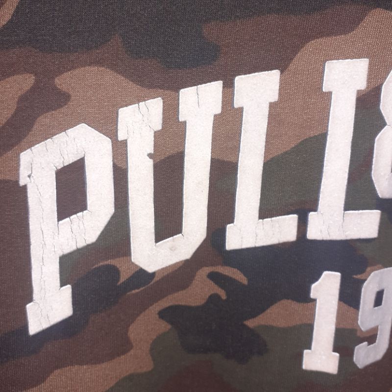 hoodie pullnbear camo army | pnb | pull&bear | pull and bear second bekas preloved art lawas