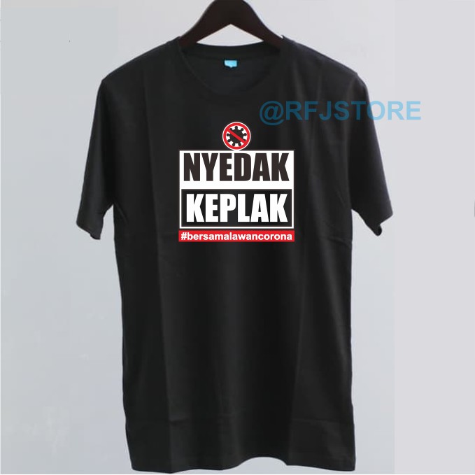 MURAH!!! KAOS CORONA GANJAR NYEDAK KEPLAK BAHAN DISTRO COMBED 30S ADEM