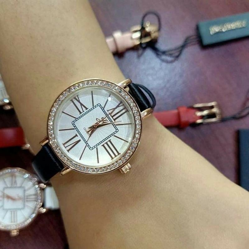 Jam Tangan Wanita JT 8089 original Jims Honey Bahan Kulit Ada sertifikat dan box brand Jimshoney