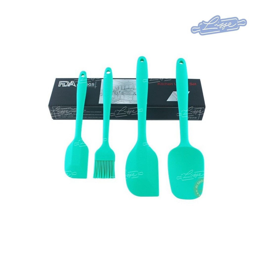 Sutil Alat Masak Silicone 1Set isi 4 Pcs Spatula Silikon Food Grade