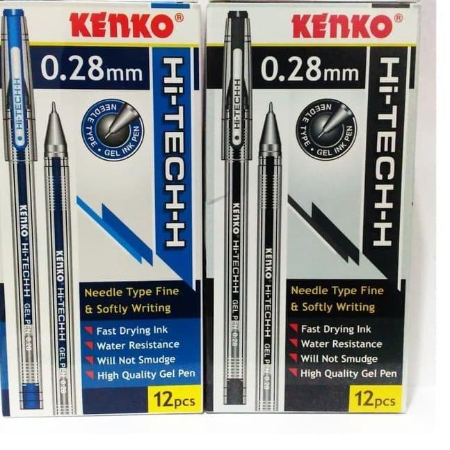 

[7WZ➜] Pulpen Kenko Hi-Tech-H Gel Pen SATUAN - Tinta HItam dan Biru 0.28 0.4 mm HZ37 ➝