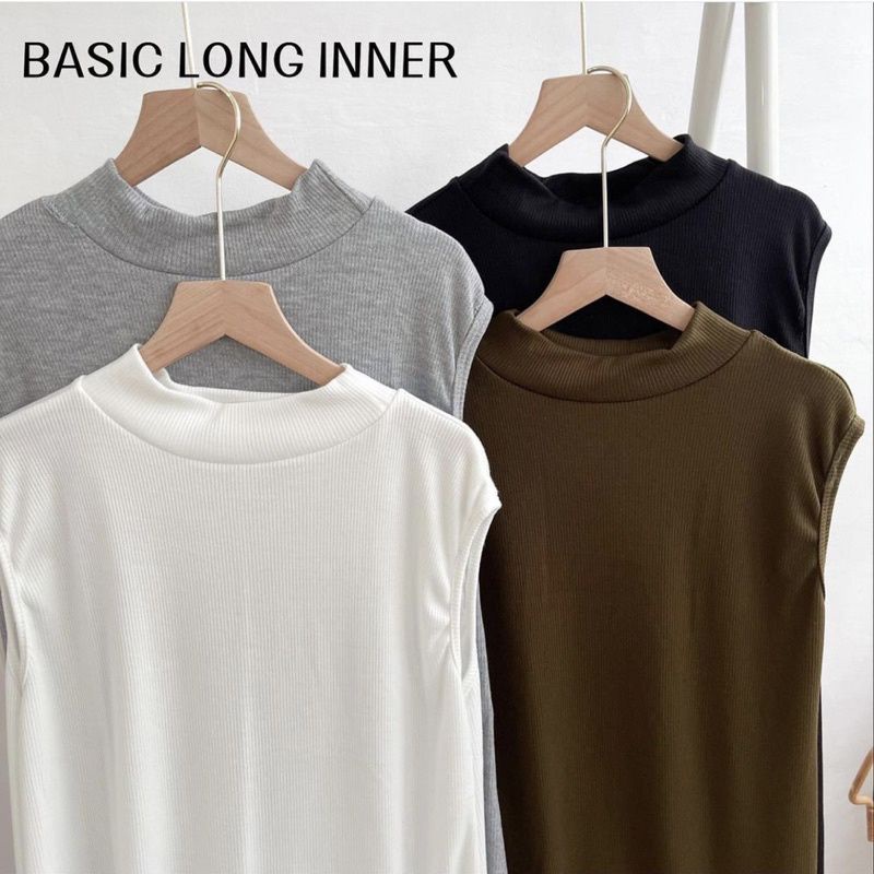 (PREMIUM) BASIC LONG INNER KNIT RIB PREMIUM By MISHA LABEL