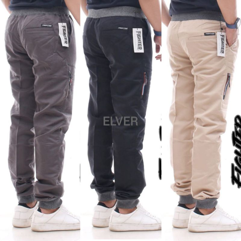 CELANA PANJANG JOGGER RIP TIKTOK TWILL ORI FIGHTER