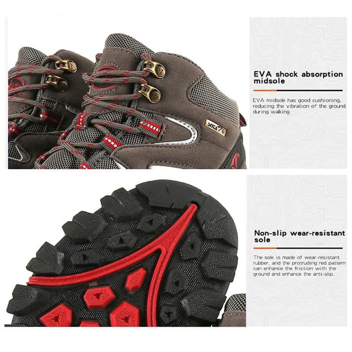 Sepatu Gunung Hiking Snta 489 GreenYellow Semi Waterproof Boot Mendaki Keren