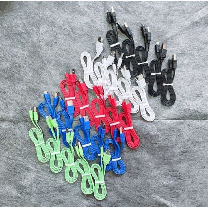 Kabel Data Micro 1 Toples 50 Pcs USB Cable Data Charge Toples Murah Awet warna Random