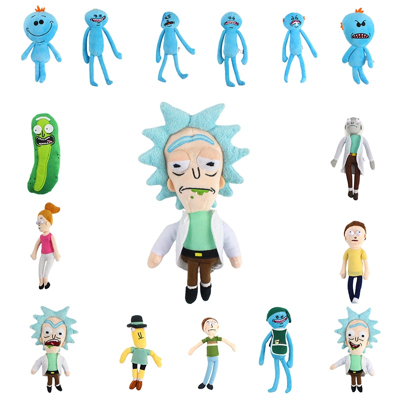 Morty Plush Rick Mainan Meeseeks Poopybutthole Summer Jerry Pickle Doll Boneka