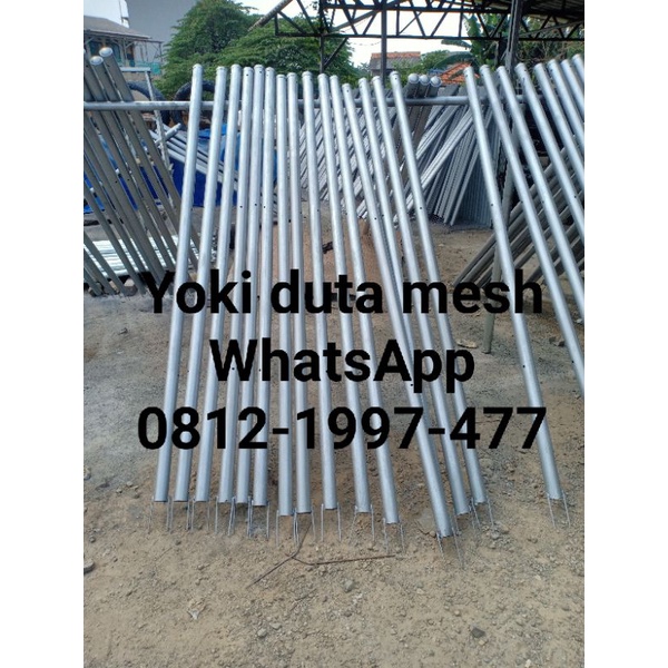 Jual Tiang pagar BRC hot dip galvanized (HDG) tinggi 150cm,tiang pagar
