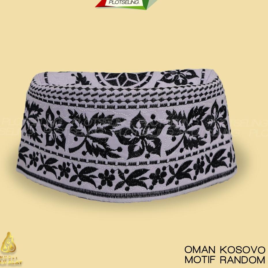Murah❆ Peci OMAN BANGLADESH Bordir Kopiah Temboro Hitam dan Putih Ukuran Standar Jumbo Anak Dewasa N