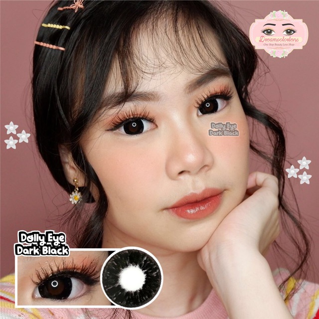 Softlens The Dolly Eye Glamours Gray / Brown / Blue / Black / Choco / Violet Normal Minus Beda Minus