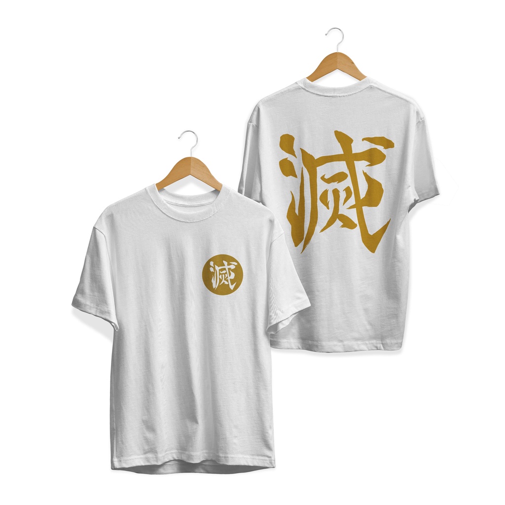 BAJU KAOS DISTRO KISATSUTAI DEMON SLAYING CORPS GOLD DEMON SLAYER