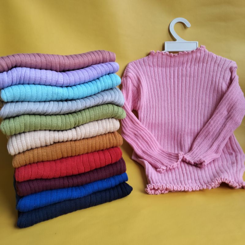 tunik atasan baju rajut anak cewe 1-3 tahun