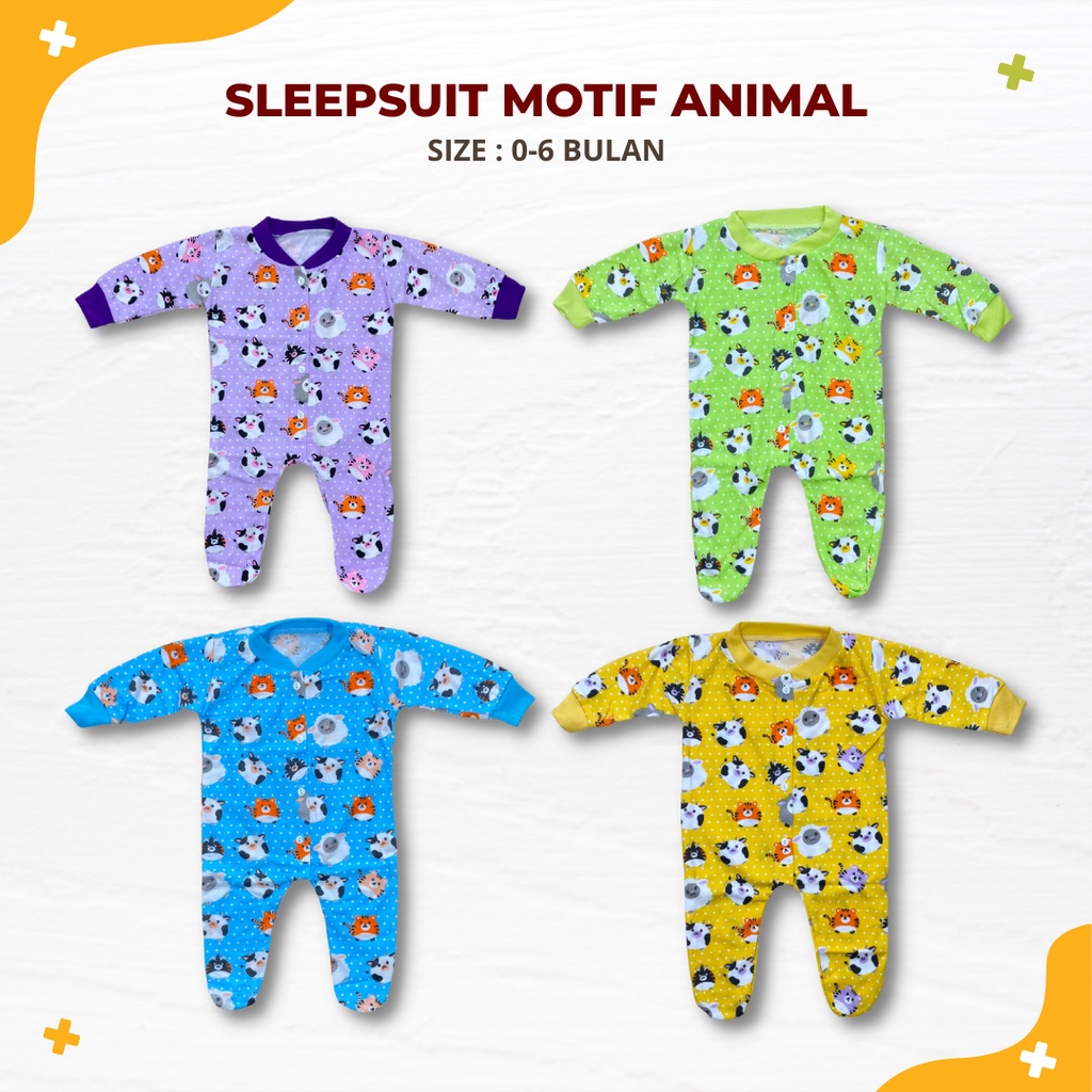 Sleepsuit Baju Celana Tutup Jumper Newborn 0-6 Bulan