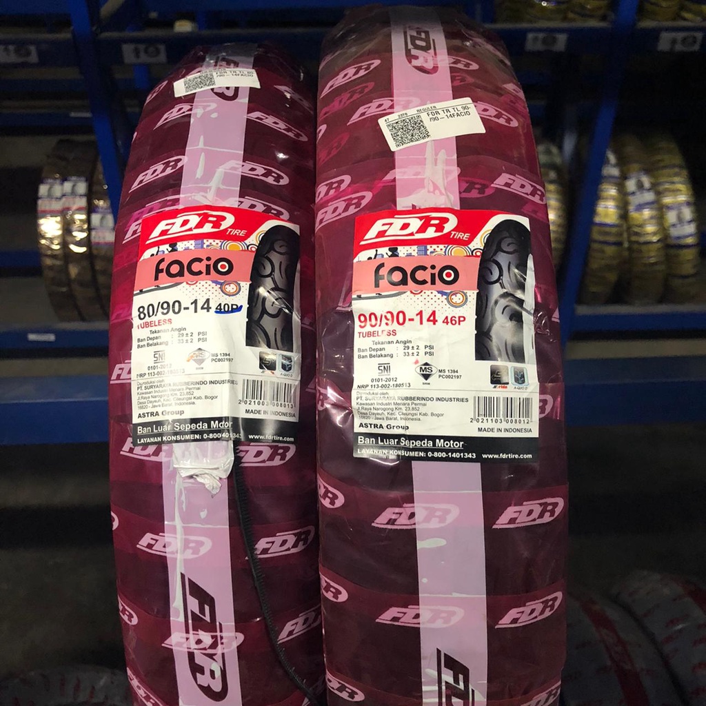 Paket Ban matic FDR Facio 80 90 &amp; 90 90 14 tubeless