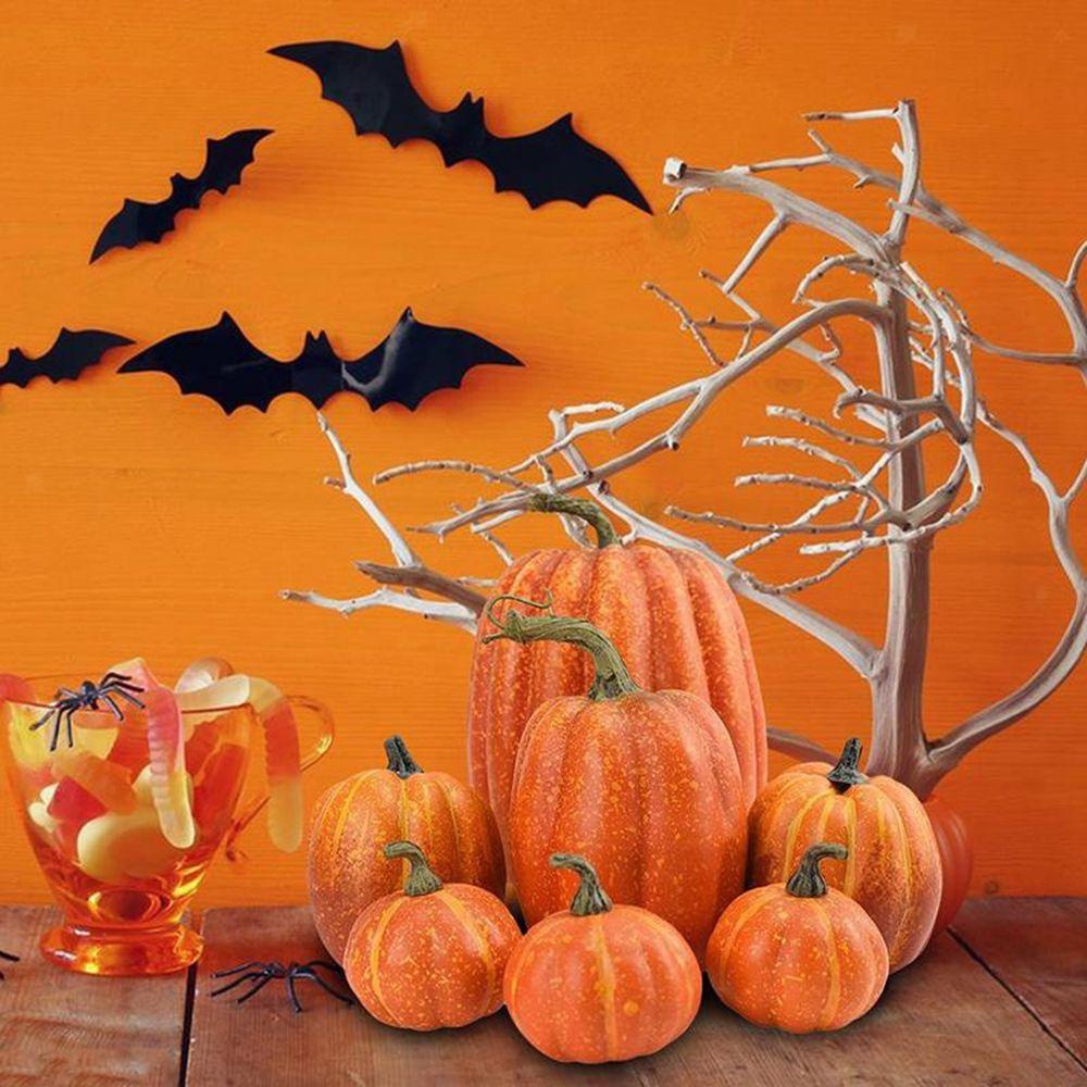 NICKOLAS1 Dekorasi Halloween 7PCS Panen Jatuh Pesta DIY Craft Rumah Simulasi Model Labu