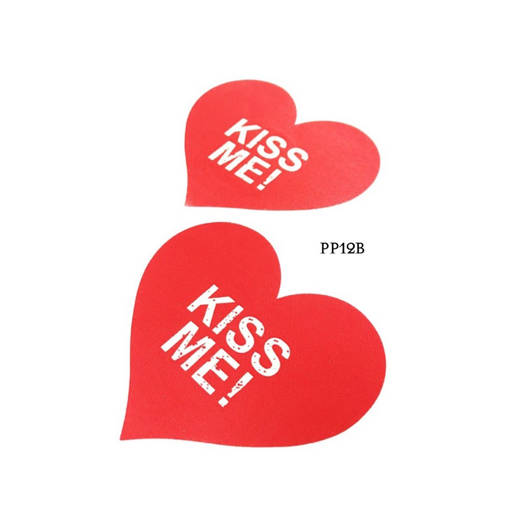 [SIAP KIRIM] PENUTUP PUTING NIPPLE COVER HATI KISS ME DISPOSABLE STICKER PP12