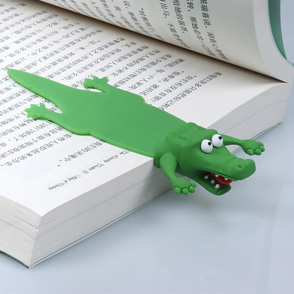 Top 3D Bookmark Stationery Hadiah Anak Buaya Hiu Bookmark Halaman Perlengkapan Sekolah