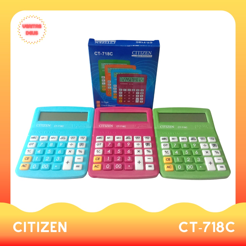 

Kalkulator Citizen CT-718C (Gratis 1 buah baterai cadangan)