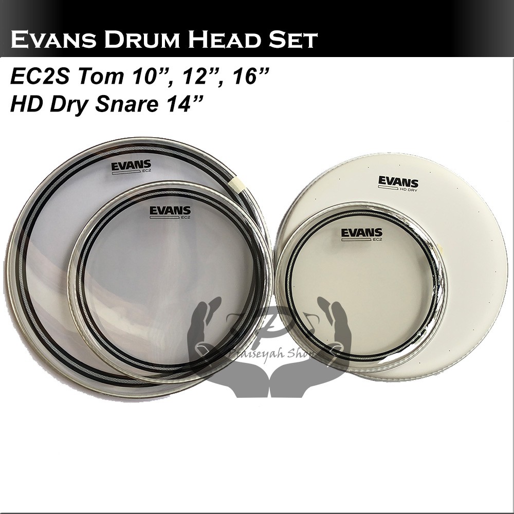 Evans Head Drum Set Tom Snare 10 12 16 HD Dry 14 Original USA