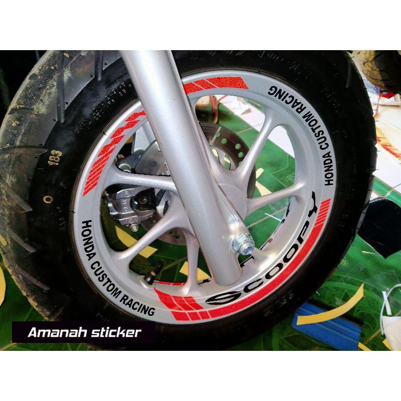 Stiker Velg Scoopy R12 / Stiker Velg Scoopy Ring 21" / Stiker Resing  Scoopy New Tahun 2017-2021