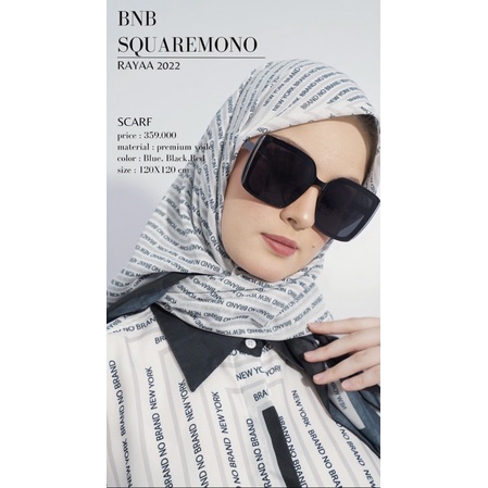 NEW SALE❣️BNB Squaremono Scarf Seri Paris Fashion Show during PFW