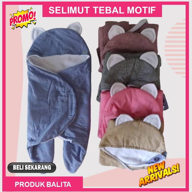 Selimut Bayi Halus Lembut Tebal Selimut Bayi New Born Bermotif Bedong Bayi Lucu