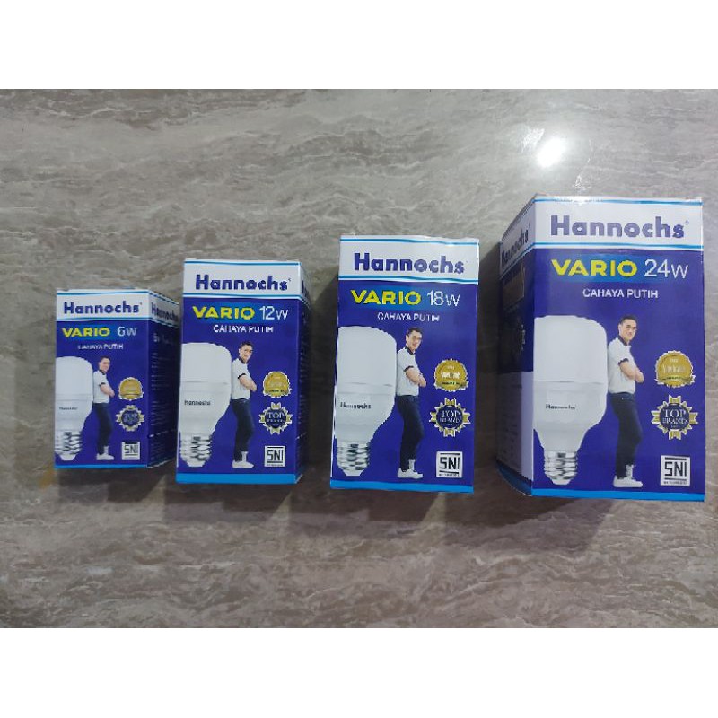 Bola Lampu LED Kapsul Hannochs VARIO Hemat Energi 6 Watt, 12 Watt, 18 Watt, 22 Watt - Cahaya Putih