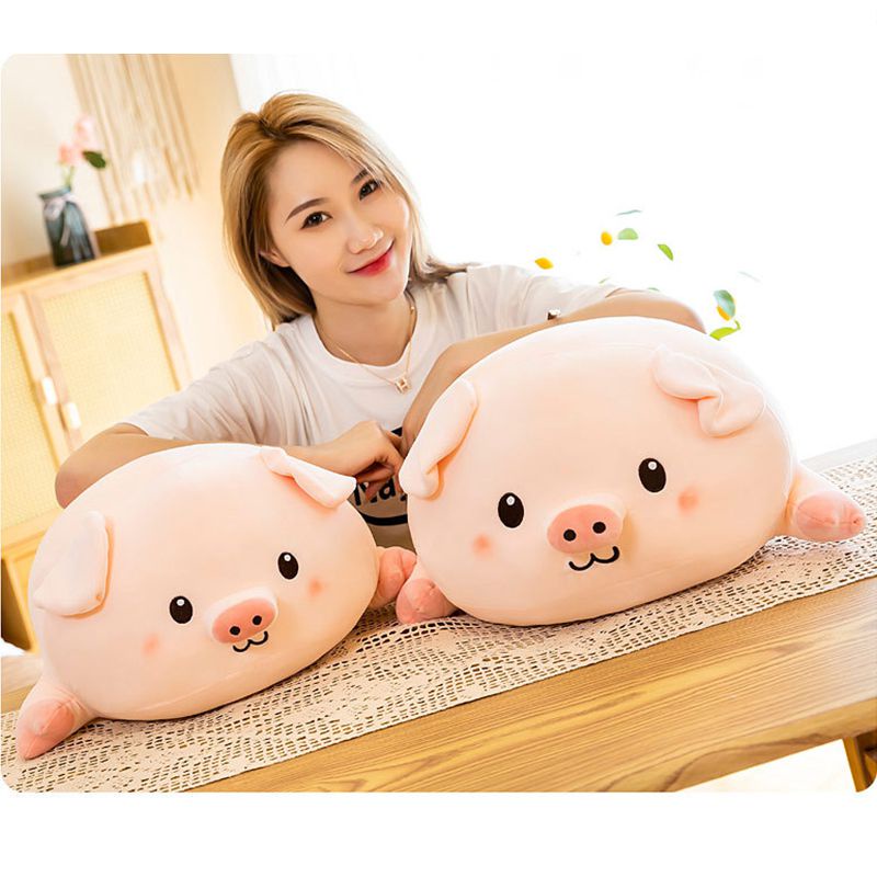 Piggy Plush Toy Animal Kawaii Pink Pig Soft Big Pillow Buddy Stuffed Cushion Valentine's Christmas Gift For Kid Girl