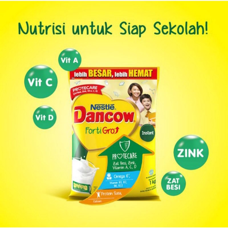 Exp 2024 Susu Dancow1kg | Fortigro Instan | Coklat | Dancow 1+ | Full Cream 780gr