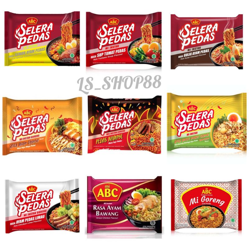 

Mie ABC Selera Pedas All Variant