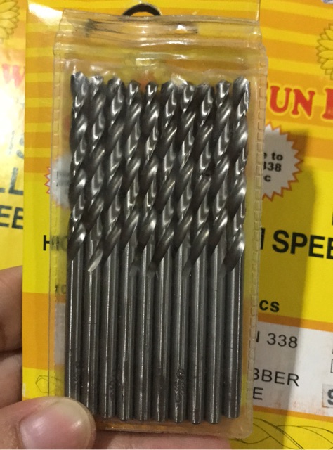 Mata Bor Besi SUN FLOWER 4mm - Hss Twist Drill Bit 4mm Bunga (1 pcs)