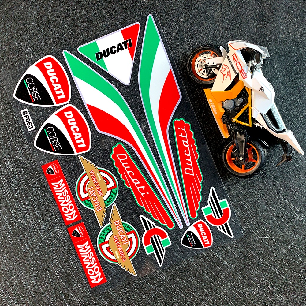 Stiker Reflektif Desain Corse Italia Untuk Dekorasi Helm Motor Ducati Corse 959 969 1199 1299 V4 S R