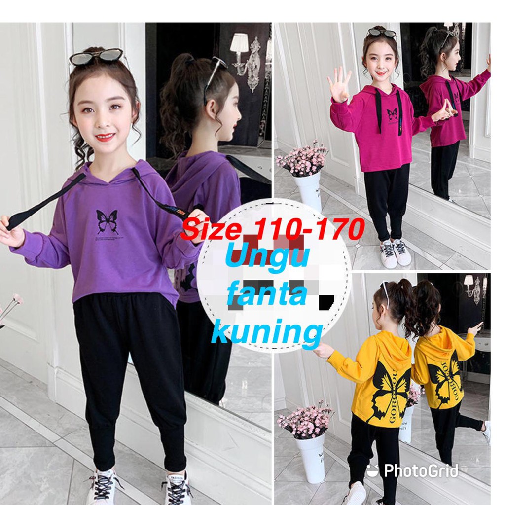 (LOLI-JKT) BS-23 SETELAN ANAK CEWEK IMPORT BAHAN LEMBUT