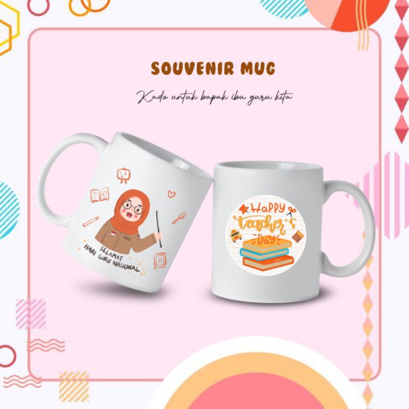 Souvenir kado guru // kado perpisahan guru MUG custom kado hari guru //kado guru // bisa custom desa