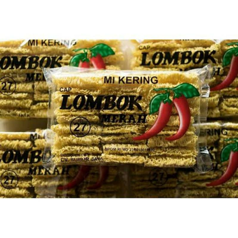 

Mie Mi Kering Kriting Cap Lombok Merah Isi 27 Keping