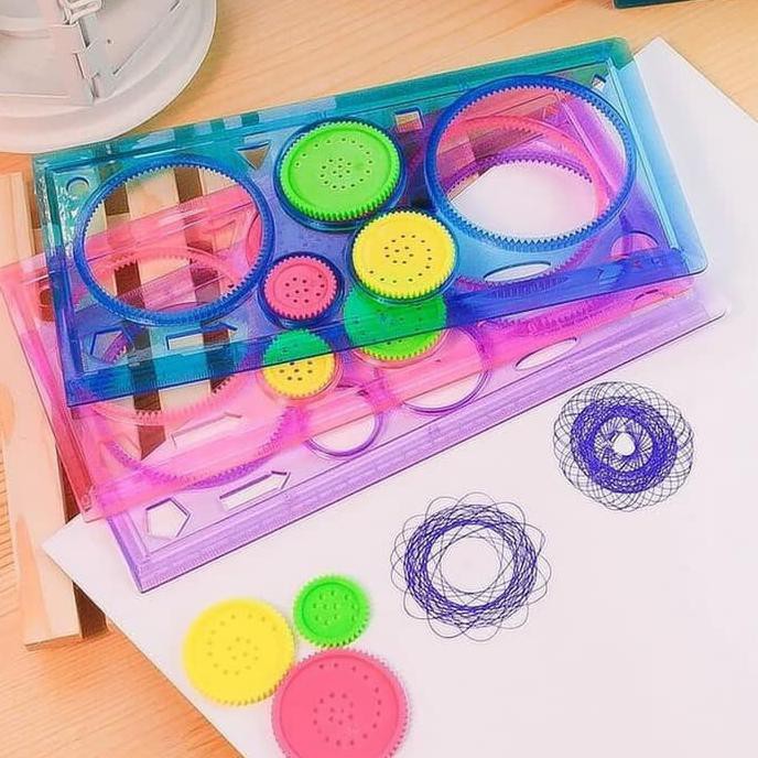 

Jual Penggaris Bunga Putar Ajaib / Spirograph Atk Mainan Jadul 90An Juara