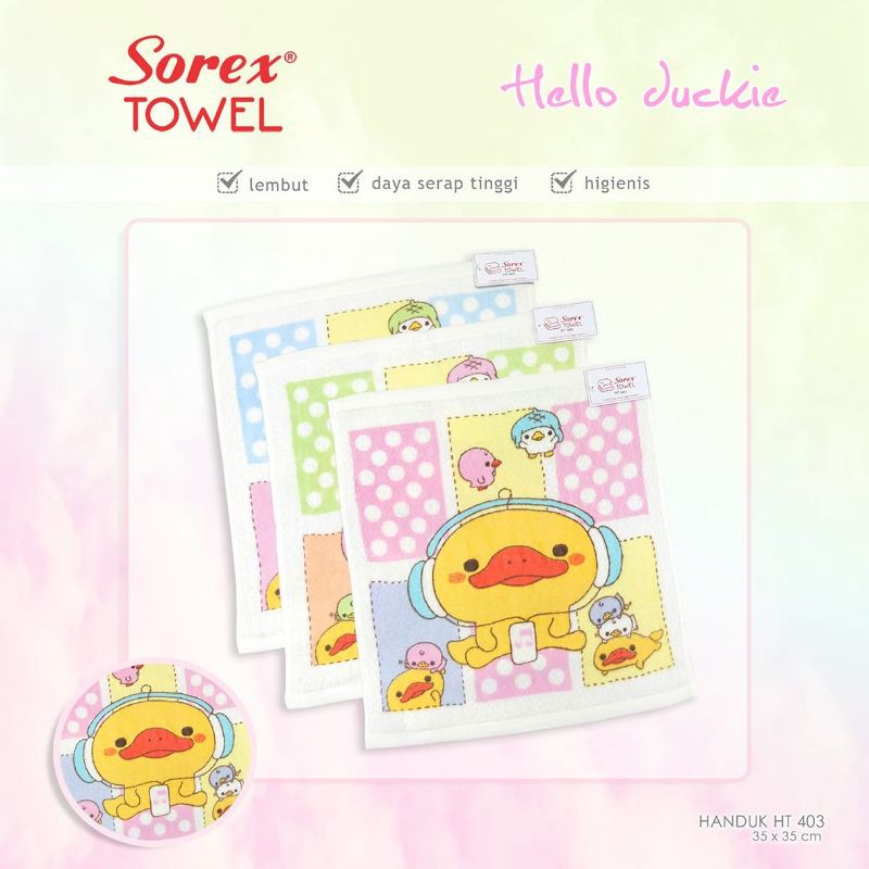 Sorex hand towel HANDUK TANGAN HT 403 UK.35x35cm