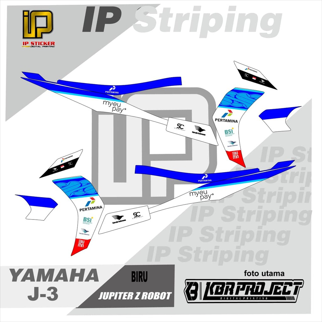 (COD) STRIPING JUPITER Z ROBOT 2010 - Sticker Striping Variasi list Yamaha JUPITER Z ROBOT J-3