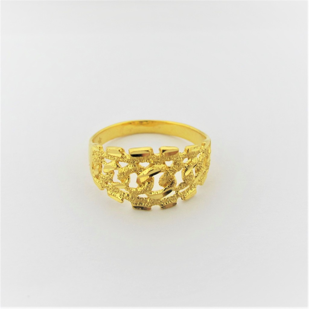 Cincin anak dan dewasa emas asli kadar 700 70% 22 2 gr padat wanita kerawang kuning gold 11 12 13 14 15 16 17 18 19