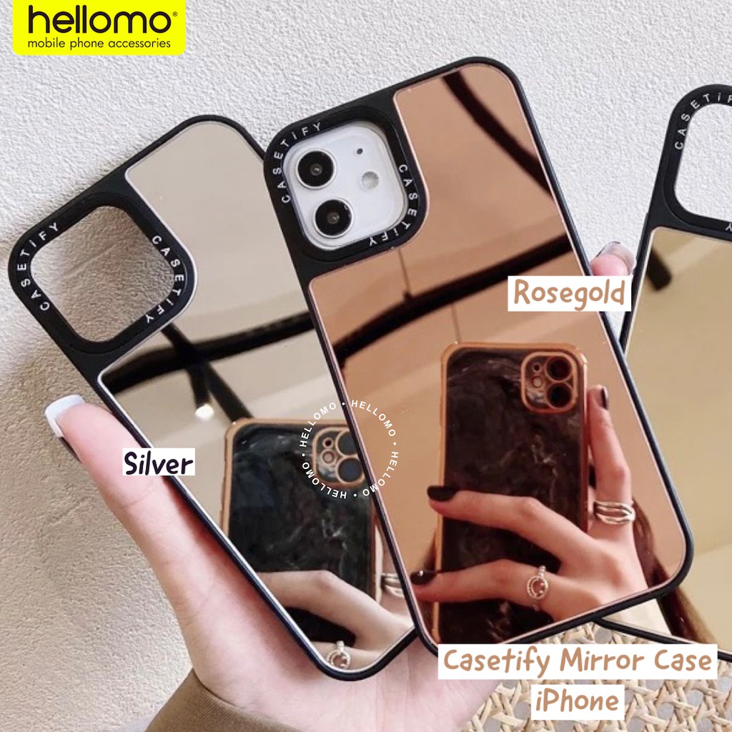 CASETIFY Mirror Case iPhone Casing Kaca Cermin Casetify Mirror Cover Premium Casetify Custom Case