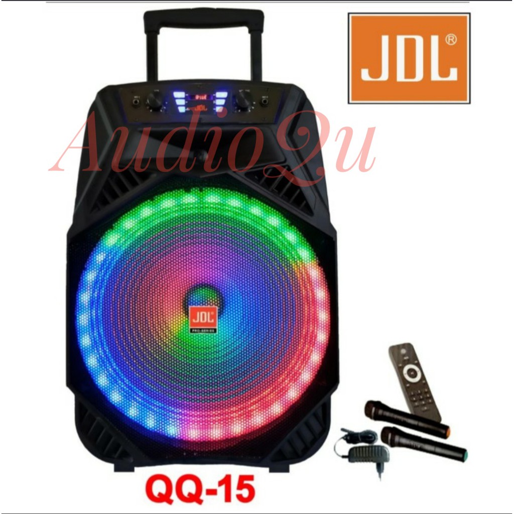 Speaker Portable JDL QQ15/ QQ 15Inch Free Mic