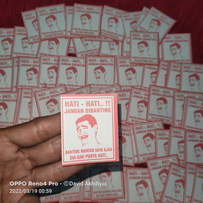 

Sticker Fragile Yaoming Meme TERMURAH